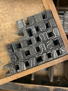Around 40pt Mortised initials from the REED and sons foundry